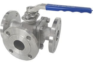 3 Way Ball Valve GB Flanged Type