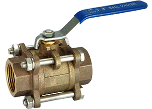 3PC bronze ball valve