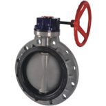 CPVC plastic wafer butterfly valve