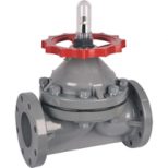 CPVC Plastic flanged Diaphragm Valve