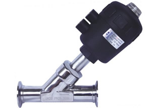 Pneumatic Angle Seat Valve Clamp Ends