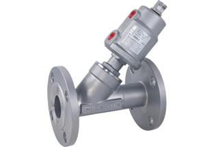 Pneumatic Angle Seat Valve Flanged Ends