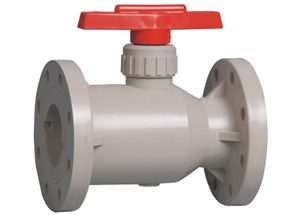 PPH plastic flanged ball valve