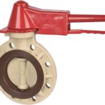 PPH Plastic Wafer Type Butterfly Valve