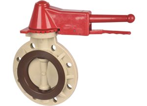 PPH Plastic Wafer Type Butterfly Valve