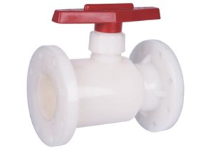 PVDF plastic flanged ball valve