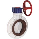 PVDF plastic wafer butterfly valve