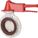 PVDF Plastic Wafer Type Butterfly Valve