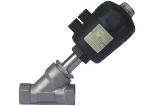 Pneumatic Angle Seat Valve Threaded Ends