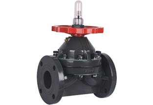 CPVC Plastic flanged Diaphragm Valve