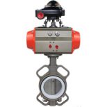 Pneumatic Universal Butterfly Valve PTFE Lined