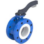 Double Flanged Butterfly Valve PTFE Lined