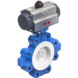 Pneumatic Lug Butterfly Valve PTFE Lined