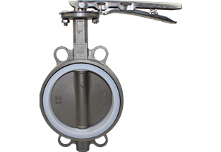 Universal Wafer Butterfly Valve PTFE Lined