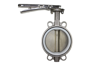 Universal Wafer Butterfly Valve PTFE Lined