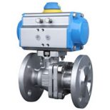 Flanged Ball Valve Pneumatic Actuator Image