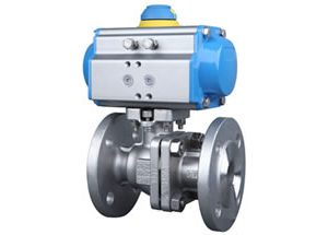 Flanged Ball Valve Pneumatic Actuator Image