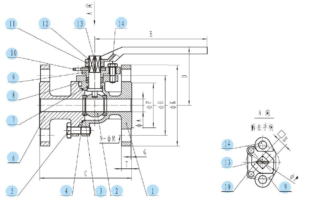 2PC JIS Ball Valve — Dimensions
